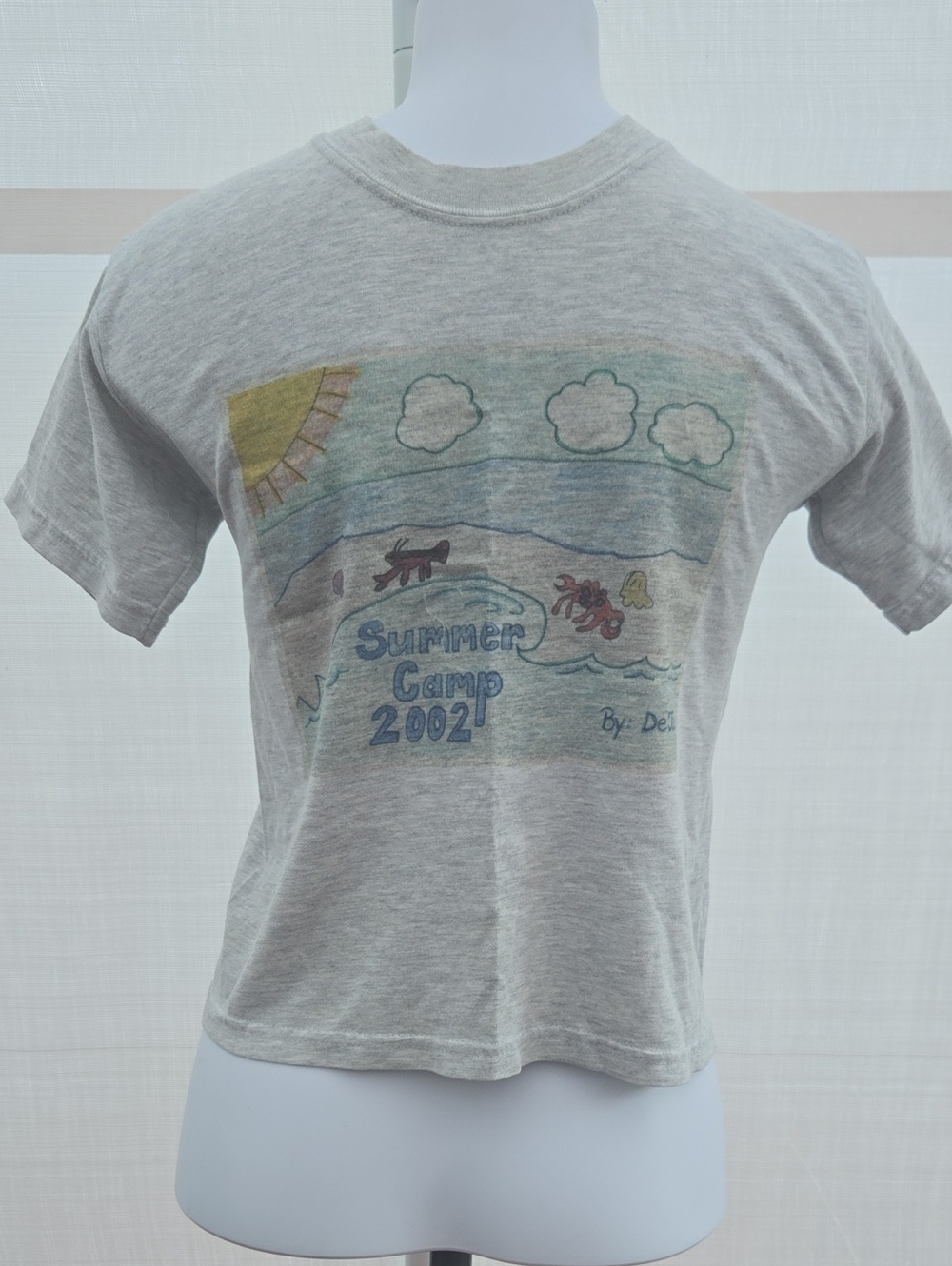 Kids Summer Camp 2002 Graphic Tee - Light Gray